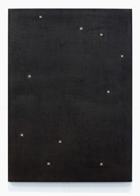 Lights out 2012 50x70 cm oil and yarn on linen Dipingere il sublime