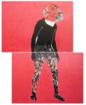Vitshois Mwilambwe Bondo Untitled dittico 2011 12 acrilico e collage su tela cm 100 x 140 cad Vitshois Mwilambwe Bondo e le sue geografie emotive