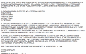 Continua il nostro osservatorio-inchiesta sulle truffe agli artisti ingenuotti. Ecco la casa editrice che rilascia una targa per il vostro, ehm, “valore artistico”. Non-ci-cascate!