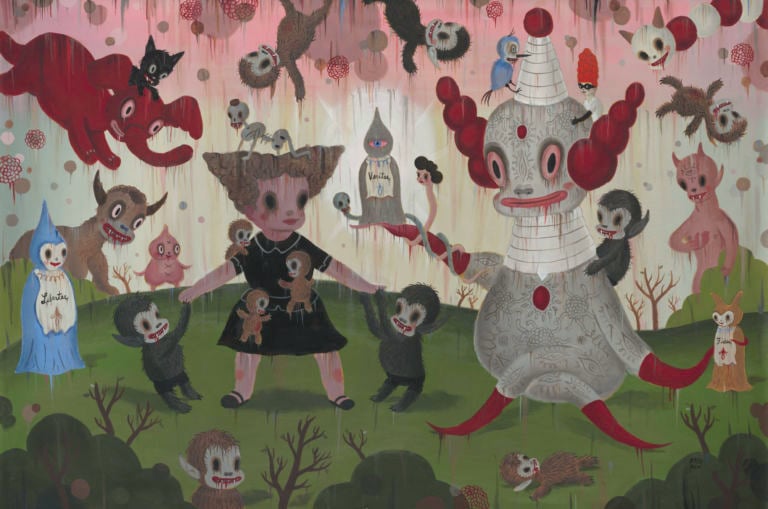 G.Baseman 2012 Birth of the Domesticated acrilico su tela 122 x 183 cm Incubi un po’ pop