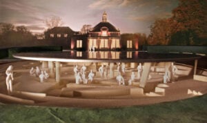 Con uno stagno per tetto. Ai Weiwei ed Herzog & de Meuron presentano a Londra il loro Serpentine Pavilion, ecco le prime immagini