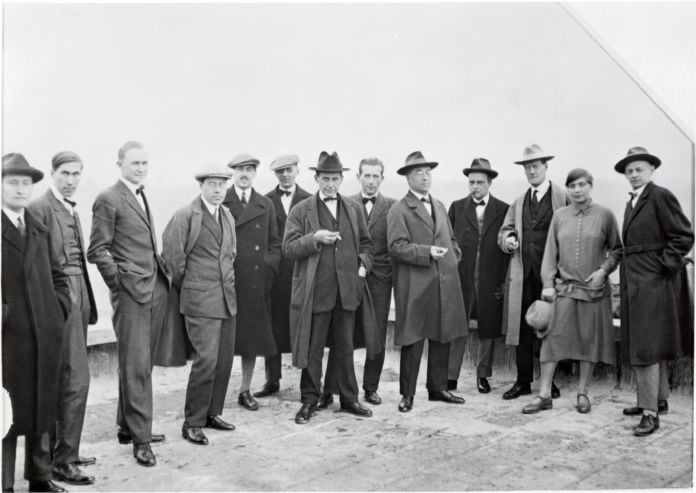 Bauhaus - Walter Gropius and masters on the roof