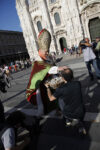 Paolo Consorti Rebellio Patroni S. Ambrogio e il piccolo Duomo Milano 1 Sant’Ambrogio e le Storie Tese. Stefano Boeri accoglie a Milano la mostra-performance itinerante di Paolo Consorti, su Artribune arrivano le immagini