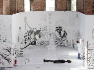 Il congresso di Paweł Althamer. Solo per pittori e disegnatori. Dopo la Biennale di Berlino, anche l’Istituto Svizzero di Roma: massimi sistemi, politica e questioni sociali, da affrontare con la matita in mano