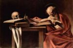 Caravaggio San Girolamo che scrive 1605 – 1606 – Galleria Borghese Roma Impazza il ciclone dei disegni? E Caravaggio se ne va in vacanza in Brasile. Mostre a Belo Horizonte e San Paolo, ecco le immagini