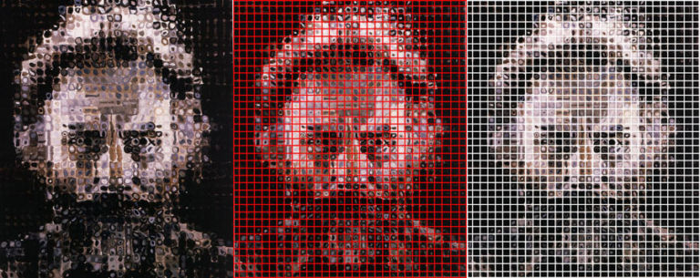 Così nasce un simili Chuck Close courtesy Scott Blake Art Digest: Ai, sempre a caccia di guai. La prego, la smetta di “photoshopparmi” please. Michelangelo? Per la Cina è roba porno