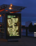 robertmontgomery7 Poesia di strada, disseminando parole sui muri delle città contemporanee. Robert Montgomery a Berlino: un progetto per il vecchio aeroporto di Tempelhof