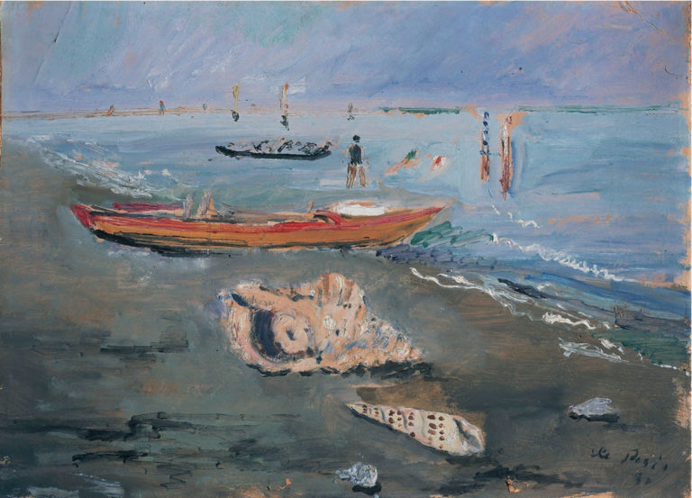 11 DE PISIS Venezia Marina 1930 olio su cartone 50x70 c De Pisis e Montale. Scambi di visioni a Mendrisio