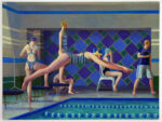 Benjamin Senior The Bathers 2011 Egg Tempera on Cotton on Board 60cm by 80cm The Bathers