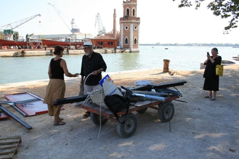 Michelangelo Pistoletto L’Italia Riciclata Padiglione ItaliaBiennale Architettura work in progress 2 Esclusivo: al Padiglione Italia della Biennale Architettura ci sarà anche L’Italia Riciclata di Michelangelo Pistoletto. Su Artribune le foto del work in progress