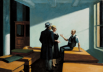 Conference at Night 1949 Courtesy Wichita art Museum Hopper, fra Spagna e Francia