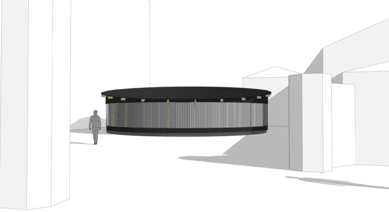 Sky Arts Ignition Series Doug Aitken – The Source CGI drawing of temporary pavilion for Albert Dock Copyright Adjaye Associates C’è aria di Biennale. A Liverpool