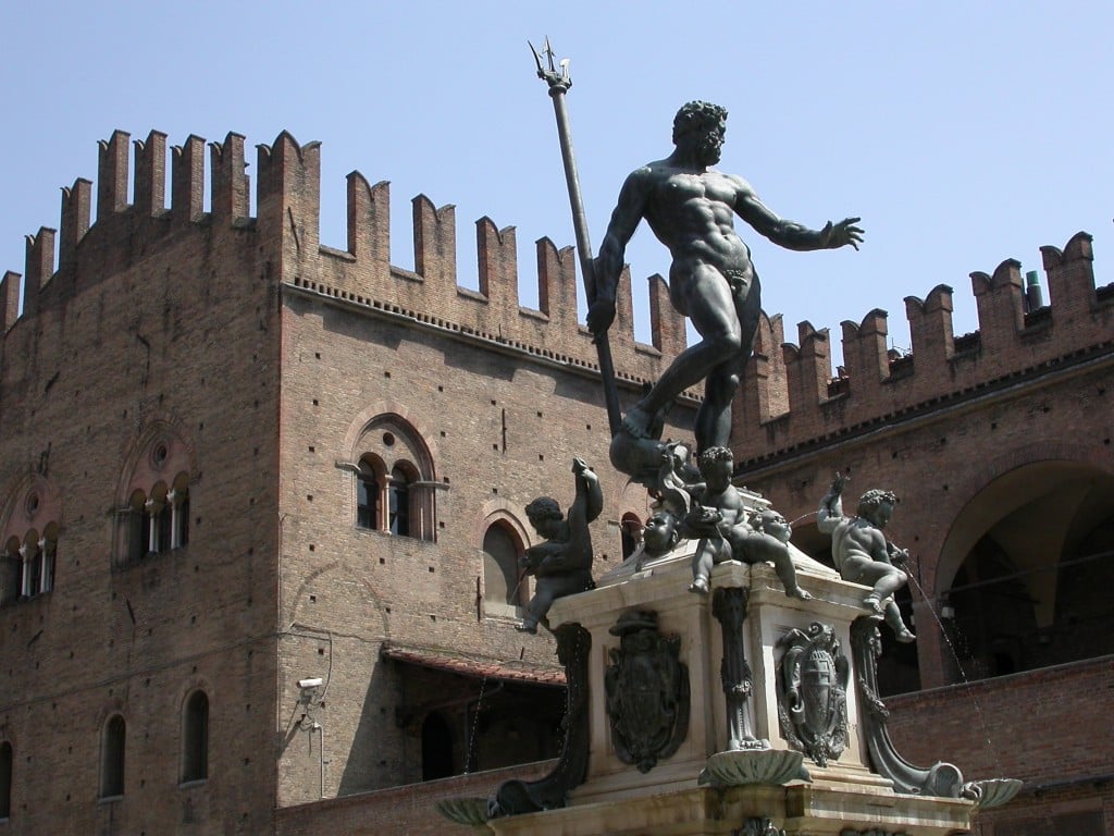 La fontana del Nettuno, a Bologna