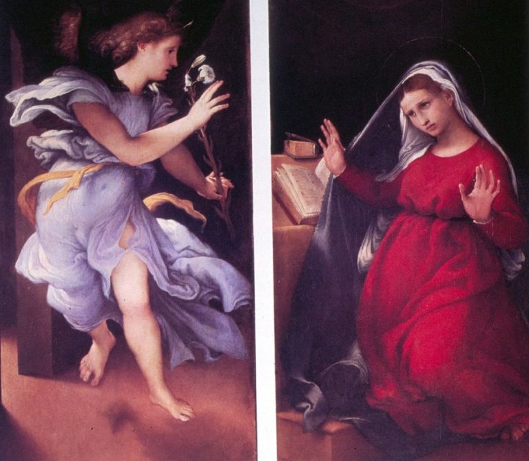 low L. Lotto Annunciazione 1526 Pinacoteca civica di Jesi Pittori italiani fuori dalla rete. Clicchi Tiepolo e trovi un poliambulatorio, cerchi Giotto e finisci in un centro commerciale. Lorenzo Lotto, invece, quanti siti ha?