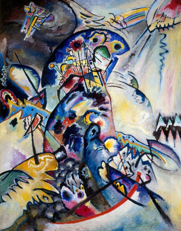 10. Wassily Kandinsky Cresta azzurra 1917 olio su tela San Pietroburgo Museo di Stato Russo © Wassily Kandinsky by SIAE 2012 Dalla Russia a Pisa. Kandinsky “in minore”