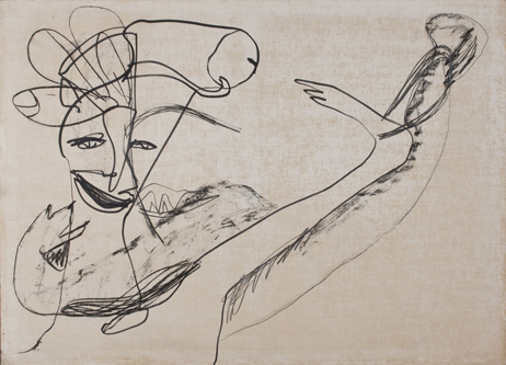 7 Martin Disler 1981 grafite e pennarello su carta Martin Disler e la storia riscritta