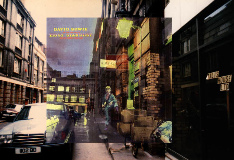 David Bowie Ziggy Stardust 1972 Heddon Street London Cover, che passione. E chi se le dimentica le copertine dei vinili storici? Bob Egan le ha studiate e archiviate, scovando le location dove furono scattate le mitiche foto...