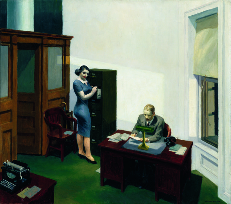 OFFICE AT NIGHT La versione (parigina) di Hopper