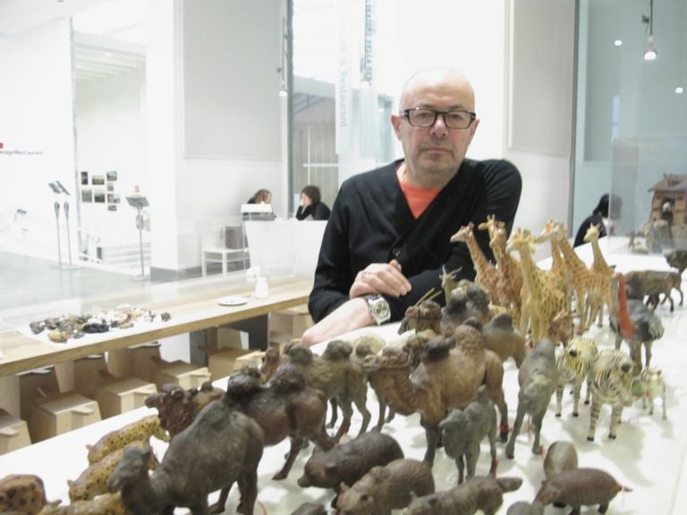 IMG 9166 Lo zoo di Italo Rota e Margherita Palli, al Triennale DesignCafè di Milano. L'arca di Noè in mostra: raffinate riproduzioni di animali, arrivate da una collezione del secolo scorso