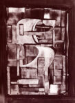 Manlio Rho Guazzi Composizione 1955 1957 pasta amido bruno su carta 488 x 36 cm Roberta Lietti Arte Contemporanea Como 2012 Gli ultimi Guazzi di Manlio Rho