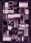 Manlio Rho Guazzi Composizione 1955 1957 pasta amido viola scuro su carta 50 x 35 cm Roberta Lietti Arte Contemporanea Como 2012 Gli ultimi Guazzi di Manlio Rho
