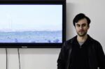 Pietro Mele davanti al suo video Ottana 2008 Foto Ivo Corrà Nella selva invernale della civiltà metropolitana