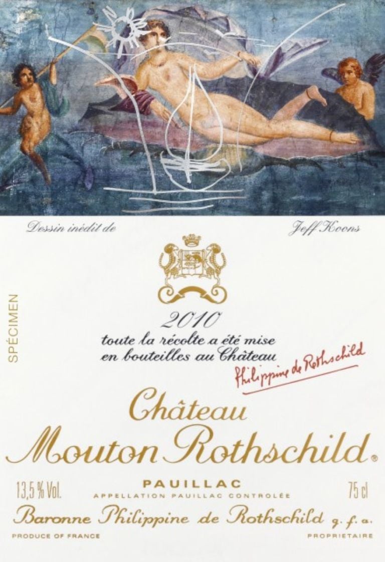 k4 Vi piace lo Château Mouton Rothschild 2010? No, non il Bordeaux, ma l’etichetta che ha disegnato Jeff Koons: le immagini le vedete qui