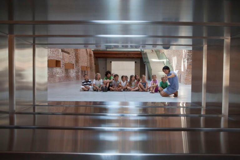 Laboratorio con Donald Judd a Punta della Dogana - photo Matteo De Fina