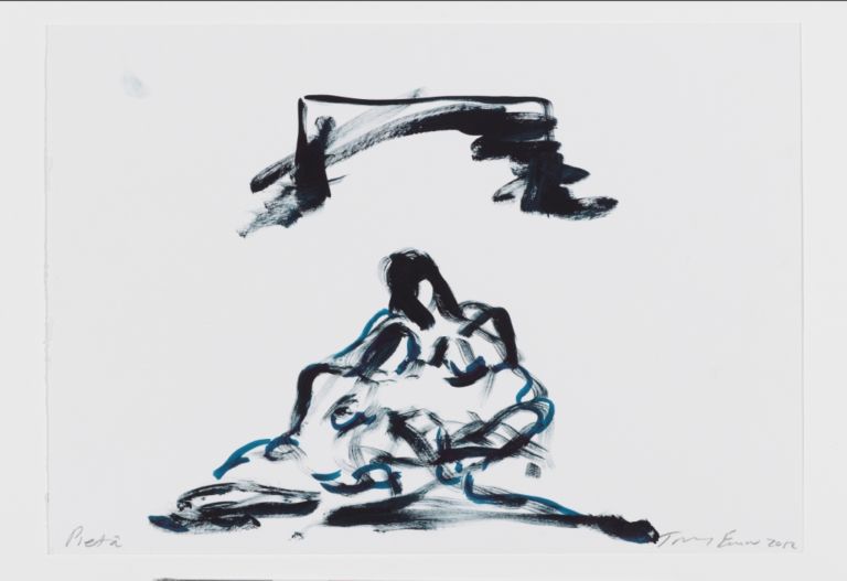 EMIN R002158 Pieta 2012 Gouache on paper Galleria Lorcan ONeill Roma You saved us, Tracey