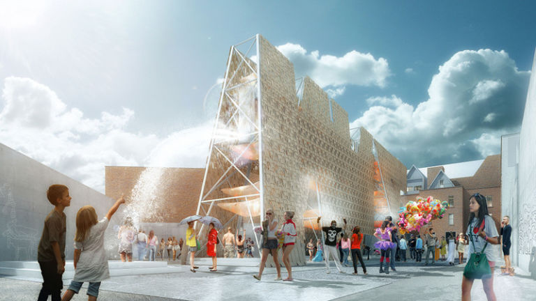 Il progetto di CODA vincitore dello Young Architects Program al MOMA PS1 foto CODA 1 Nel cortile del PS1, in skateboard. Tappa newyorkese per il MOMA PS1–Young Architects Program: ecco qualche imagine del progetto vincitore, dello studio CODA