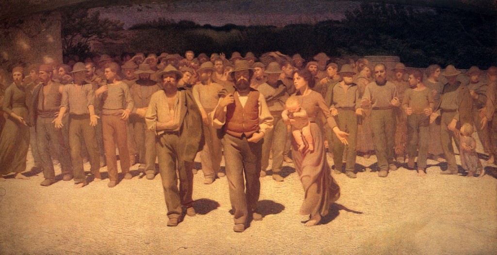 Se ne stava lì, con le spalle al muro: ora è pronto ad uno spostamento che gli renderà giustizia. “Il Quarto Stato” di Pellizza da Volpedo scende la scala di Italo Rota e approda alla biglietteria del Museo del Novecento