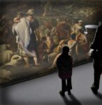 Luca Giordano Restauro in diretta. Foto Nello Camozzi 27 metri quadrati di pittura, da incontrare vis-à-vis. A Bergamo restauro live per “Il passaggio del Mar Rosso” di Luca Giordano: ecco le straordinarie immagini