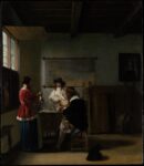 Pieter de Hooch The Visit 1657 ca. Olio su tavola 67.9 x 58.4 cm The Metropolitan Museum of Art New York Ripensando Vermeer