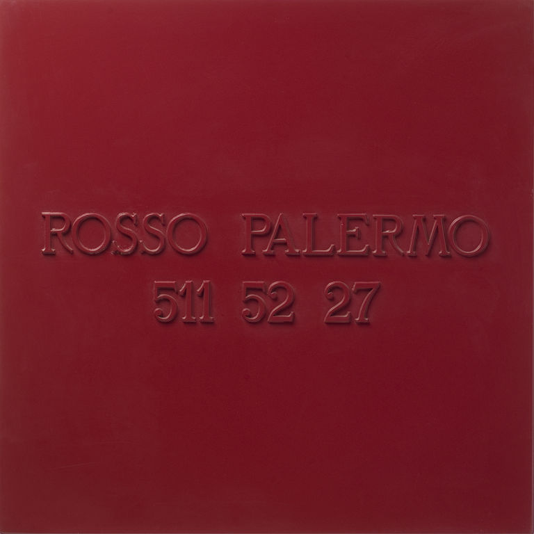 Alighiero Boetti Rosso Palermo 511 52 27 1967 Collezione Campiani di Cellatica Fotostudio Rap “Tutto” Boetti al Maxxi