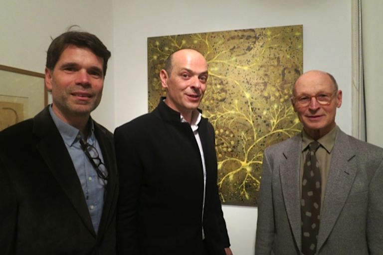 Anthony Gammar Alberto Di Fabio e  David White Robert Rauschenberg Foundation New York Il microcosmo di Alberto di Fabio. Personale londinese alla Estorick Collection: dalla galassia Gagosian a Jenny Saville, ecco chiccera all’opening