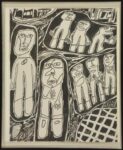 Jean Dubuffet Site avec 8 personages 1981 12 gennaio china su carta cm 432x349 Galleria Tega Tra normalità e follia. Boderline, al Mar di Ravenna