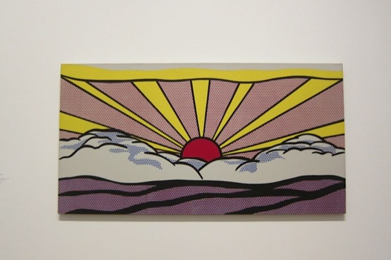 Sunrise 1965 Oil and magma on canvas private collection La più grande mostra di sempre. La Tate Modern ruba agli Usa la glorificazione di Roy Lichtenstein, noi in anteprima vi regaliamo foto e video…