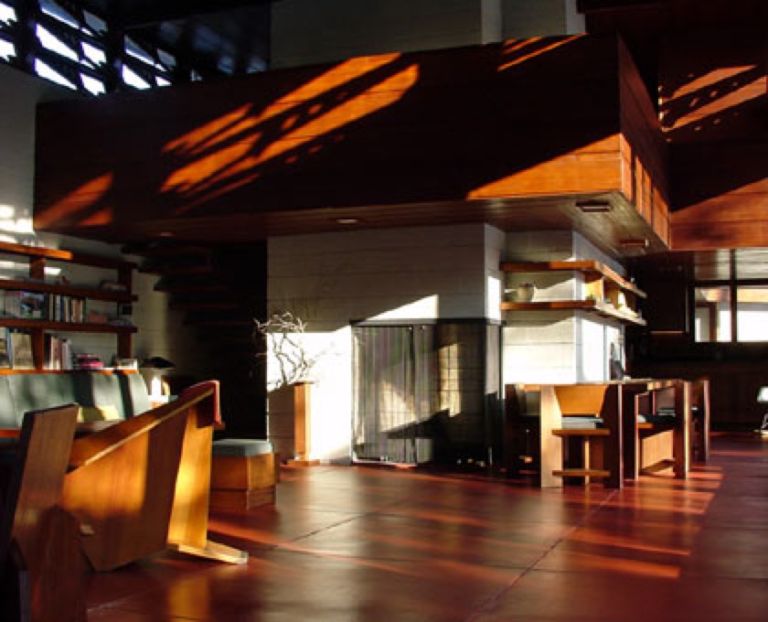 Un interno di Bachman Wilson House 1 Compriamo la villa di Frank Lloyd Wright, la smontiamo e dagli USA ce la portiamo in Italia. Non è uno scherzo, la Bachman Wilson House potrebbe arrivate a Fiesole, dove l’architetto visse nel 1910