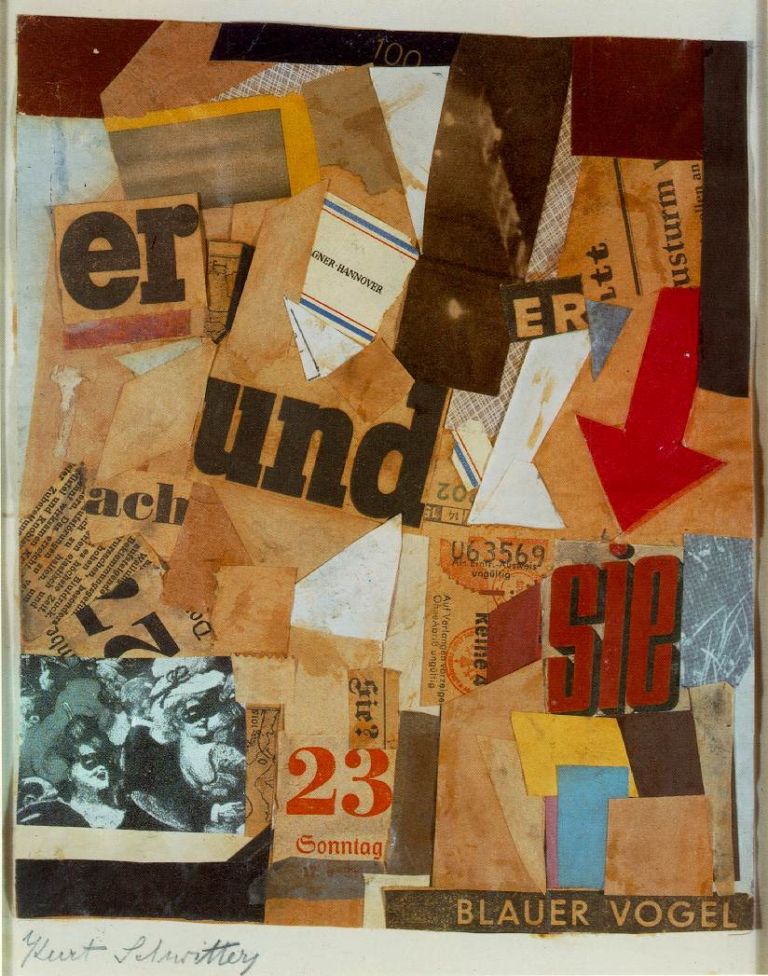 5 Kurt Schwitters Blauer Vogel Blue Bird 1922 ca. Gli accumulatori