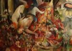 Chiara Sorgato Witches bitches and rich olio su tela 2013 12 artisti per 12 mesi in 12 atelier