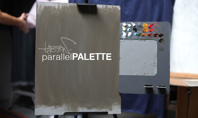 David Kassan Parallel Palette 2 Anche questa è “tecnologia” applicata alla pittura. L’artista americano David Kassan si inventa la Parallel Palette: tavolozza ergonomica e antistress