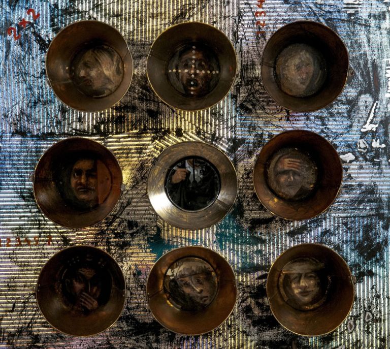 ELIYAR ALIMIRZOYEV. Witnesses2011Olio acrilico su legno secchi di metall specchio L’Azerbaigian si presenta. A Baku ci credono