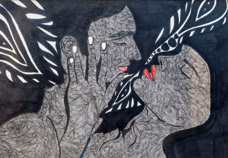 LEYLA ALIYEVA Shadow2011Tecnica mista su carta 29 × 41 cm L’Azerbaigian si presenta. A Baku ci credono