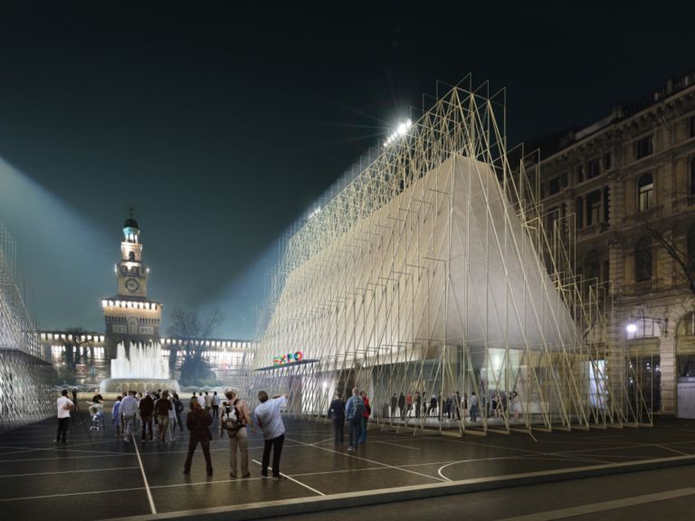 Linfopoint di Alessandro Scandurra Un gate che inquadra il Castello Sforzesco, pensando al futuro: incoronato in Triennale il vincitore del concorso per realizzare in pieno centro l’infopoint di Expo 2015. A spuntarla è Alessandro Scandurra, che batte tra gli altri anche Rota e Bellini