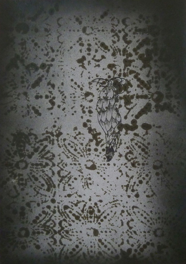 10. Giorgio Guidi Invenzioni umane 12 2012 – 2013 20x30cm pigmenti vernice e china su carta Giorgio Guidi e lo sporco della vita