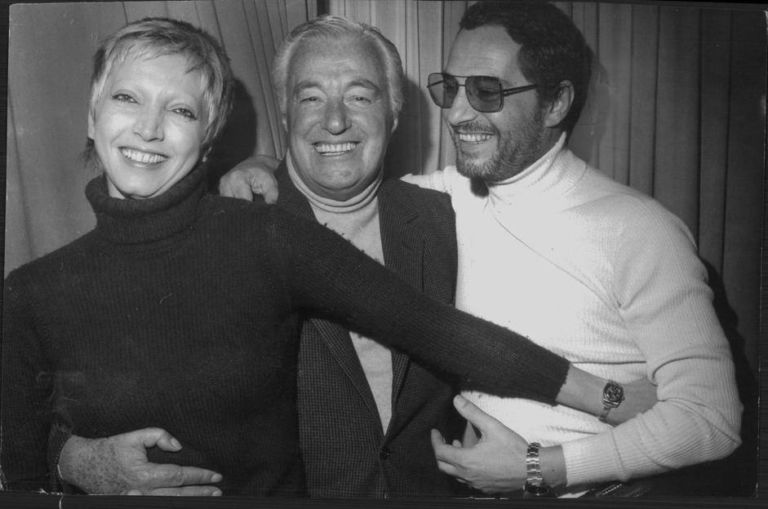 Vittorio De Sica con Mariangela Melato e Nino Manfredi