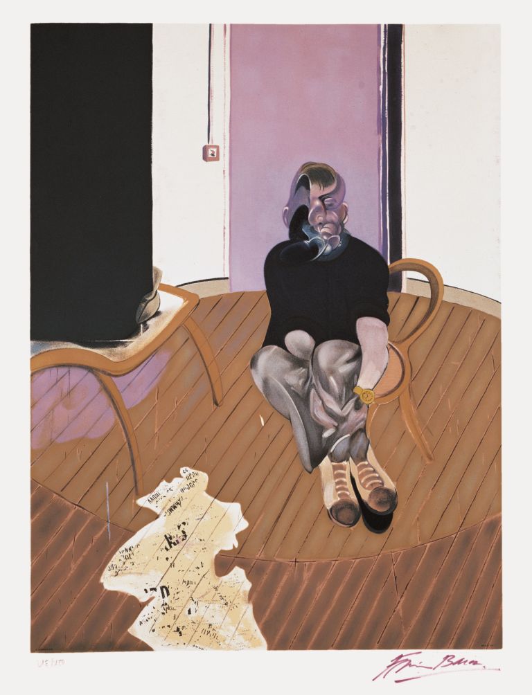 Francis Bacon Autoportrait Litografia 1977 Le linee di Francis. A Chieti