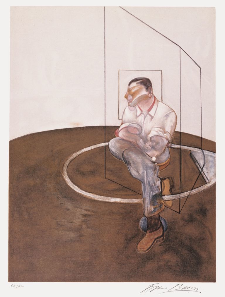 Francis Bacon Etude pour un portrait de John Edwards Litografia 1986 Le linee di Francis. A Chieti