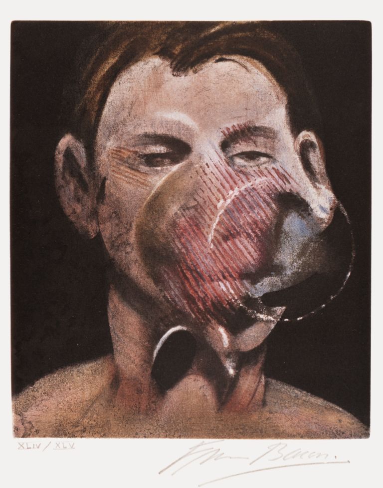 Francis Bacon Portrait de Peter Beard Acquaforte e cquatinta 1976 Le linee di Francis. A Chieti
