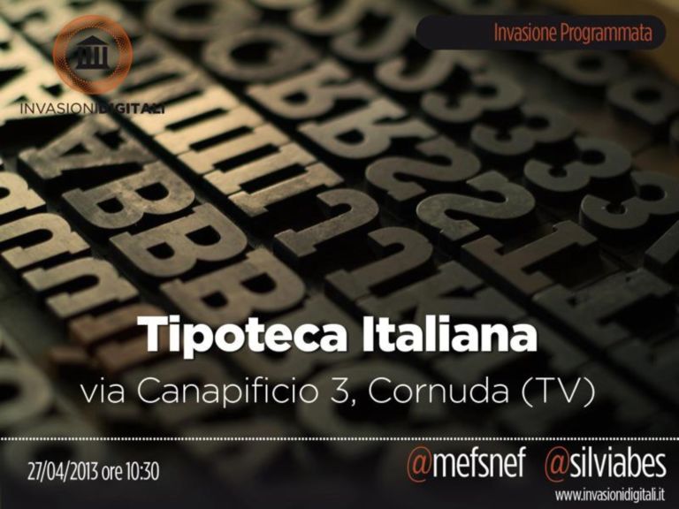 invasione programmata tipoteca italiana Invasioni Digitali. Ovvero come tentare di promuovere il grande&piccolo patrimonio culturale italiano stringendo in mano un telefonino